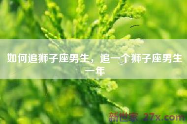 如何追狮子座男生，追一个狮子座男生一年