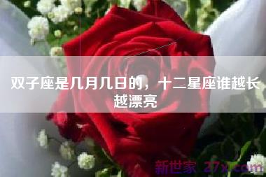 双子座是几月几日的，十二星座谁越长越漂亮