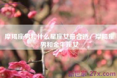 摩羯座男和什么星座女最合适，摩羯座男和金牛座女