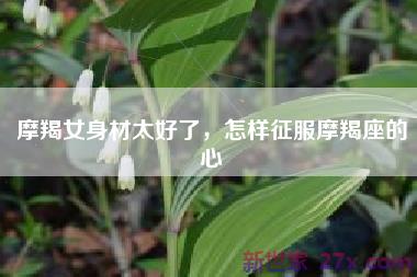摩羯女身材太好了，怎样征服摩羯座的心