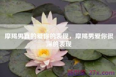 摩羯男真的爱你的表现，摩羯男爱你很深的表现