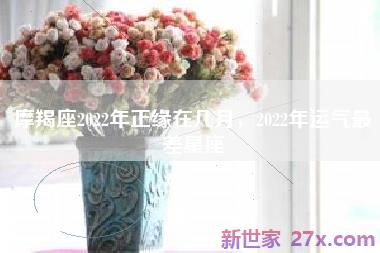 摩羯座2022年正缘在几月，2022年运气最差星座
