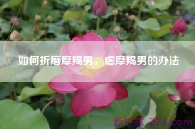 如何折磨摩羯男，虐摩羯男的办法