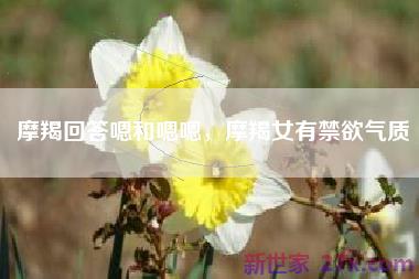 摩羯回答嗯和嗯嗯，摩羯女有禁欲气质