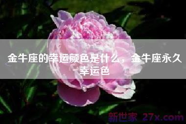 金牛座的幸运颜色是什么，金牛座永久幸运色