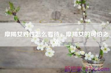 摩羯女对性怎么看待，摩羯女的可怕之处