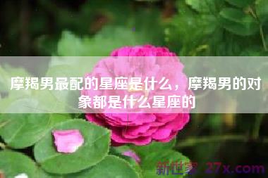 摩羯男最配的星座是什么，摩羯男的对象都是什么星座的