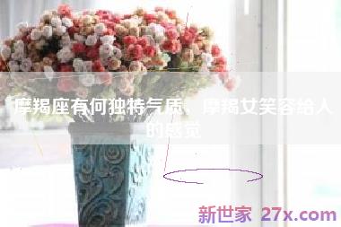 摩羯座有何独特气质，摩羯女笑容给人的感觉
