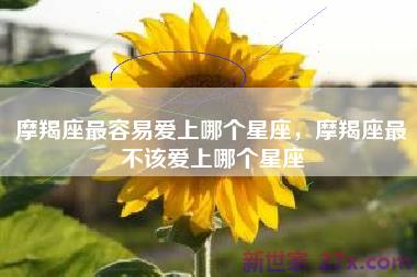 摩羯座最容易爱上哪个星座，摩羯座最不该爱上哪个星座