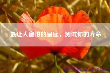 最让人害怕的星座，测试你的寿命