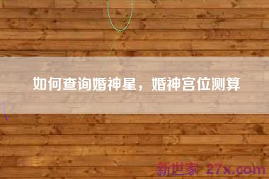 如何查询婚神星，婚神宫位测算