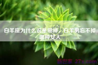 白羊座为什么说是啪神，白羊男忘不掉哪种女人