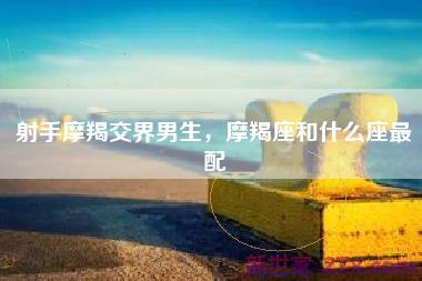 射手摩羯交界男生，摩羯座和什么座最配