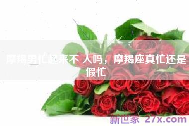 摩羯男忙起来不 人吗，摩羯座真忙还是假忙