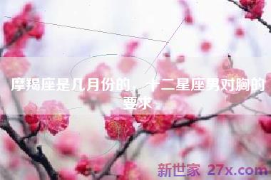 摩羯座是几月份的，十二星座男对胸的要求