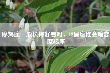 摩羯座一般长得好看吗，12星座谁会暗恋摩羯座