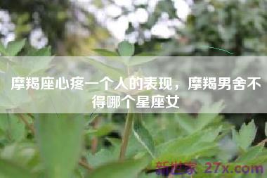 摩羯座心疼一个人的表现，摩羯男舍不得哪个星座女
