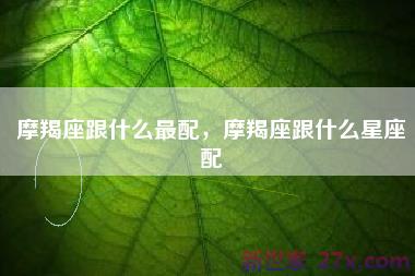 摩羯座跟什么最配，摩羯座跟什么星座配