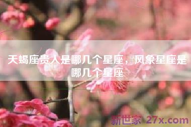 天蝎座贵人是哪几个星座，风象星座是哪几个星座