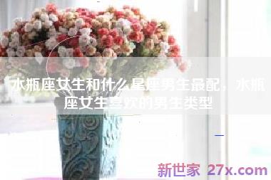 水瓶座女生和什么星座男生最配，水瓶座女生喜欢的男生类型