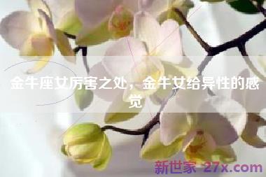 金牛座女厉害之处，金牛女给异性的感觉