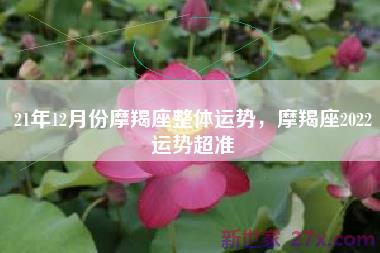21年12月份摩羯座整体运势，摩羯座2022运势超准