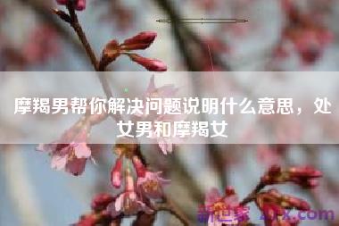 摩羯男帮你解决问题说明什么意思，处女男和摩羯女