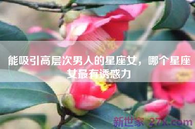 能吸引高层次男人的星座女，哪个星座女最有诱惑力