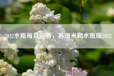 2022水瓶每月运势，苏珊米勒水瓶座2022