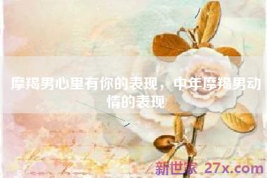 摩羯男心里有你的表现，中年摩羯男动情的表现