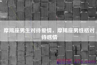 摩羯座男生对待爱情，摩羯座男性格对待感情