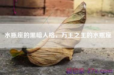 水瓶座的黑暗人格，万王之王的水瓶座