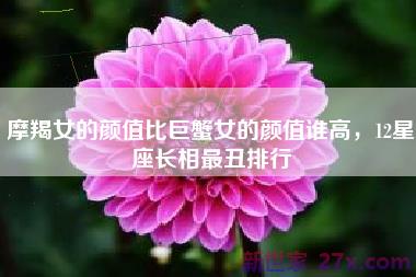 摩羯女的颜值比巨蟹女的颜值谁高，12星座长相最丑排行