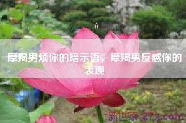 摩羯男烦你的暗示语，摩羯男反感你的表现