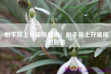 射手座上升星座查询，射手座上升星座对照表