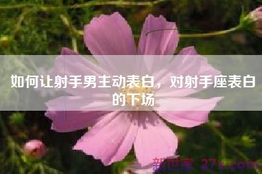 如何让射手男主动表白，对射手座表白的下场