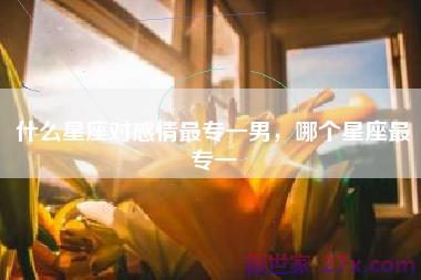 什么星座对感情最专一男，哪个星座最专一