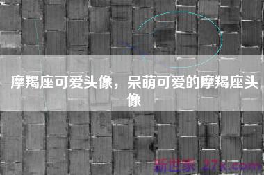 摩羯座可爱头像，呆萌可爱的摩羯座头像