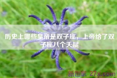 历史上哪些皇帝是双子座，上帝给了双子座八个天赋