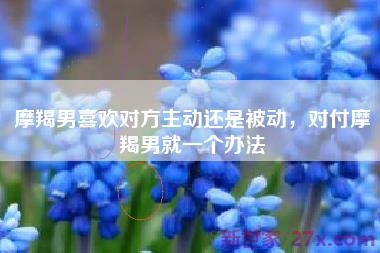 摩羯男喜欢对方主动还是被动，对付摩羯男就一个办法