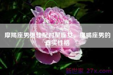 摩羯座男更佳配对星座女，魔蝎座男的真实性格