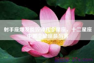射手座爆发能毁掉几个星座，十二星座中哪个星座最厉害