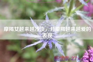 摩羯女越来越冷淡，月摩羯越来越爱的表现