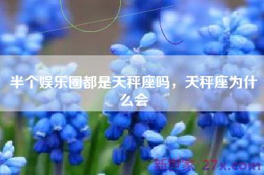 半个娱乐圈都是天秤座吗，天秤座为什么会