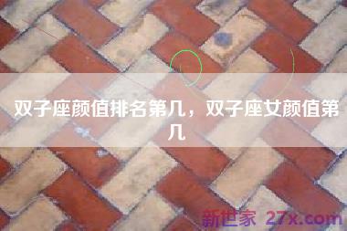 双子座颜值排名第几，双子座女颜值第几
