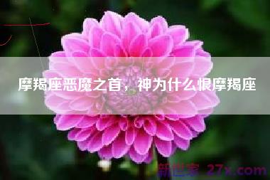 摩羯座恶魔之首，神为什么恨摩羯座