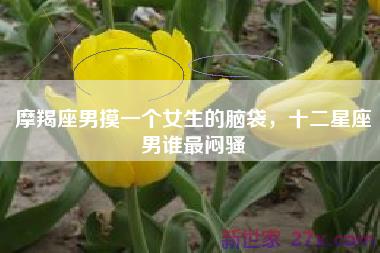 摩羯座男摸一个女生的脑袋，十二星座男谁最闷骚
