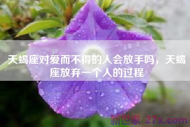 天蝎座对爱而不得的人会放手吗，天蝎座放弃一个人的过程