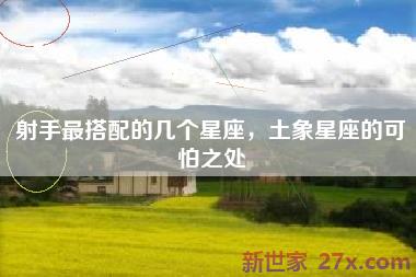 射手最搭配的几个星座，土象星座的可怕之处