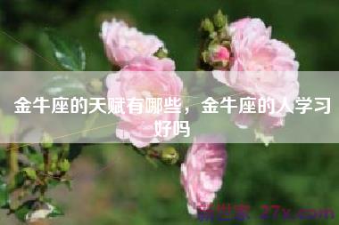 金牛座的天赋有哪些，金牛座的人学习好吗